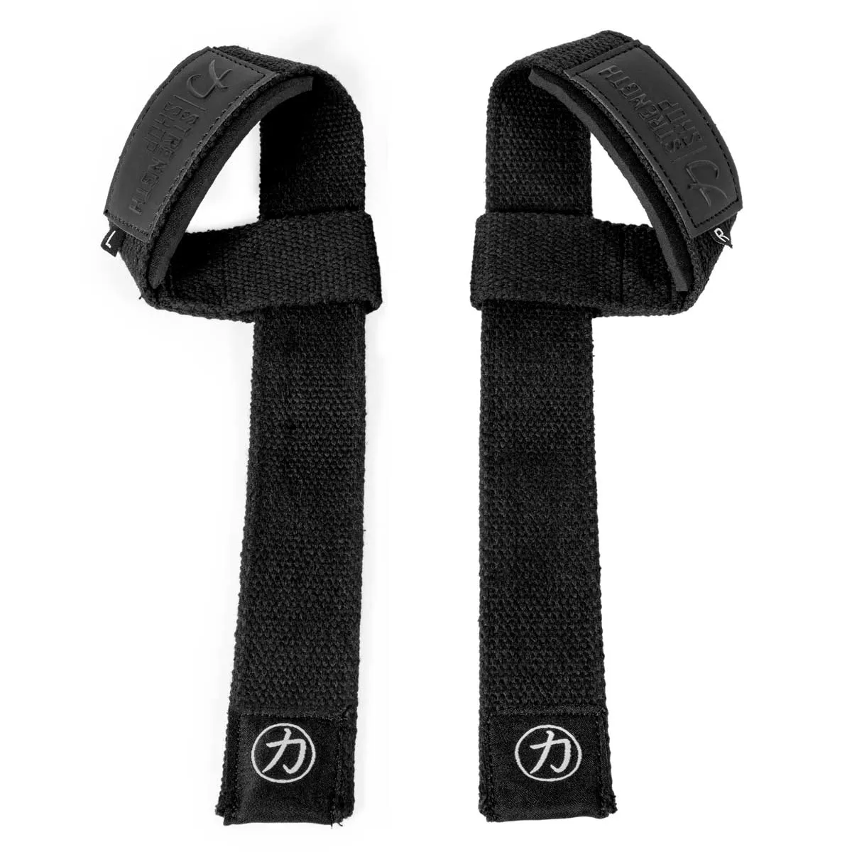 Stealth Black PRO Lifting Straps, 50cm or 65cm