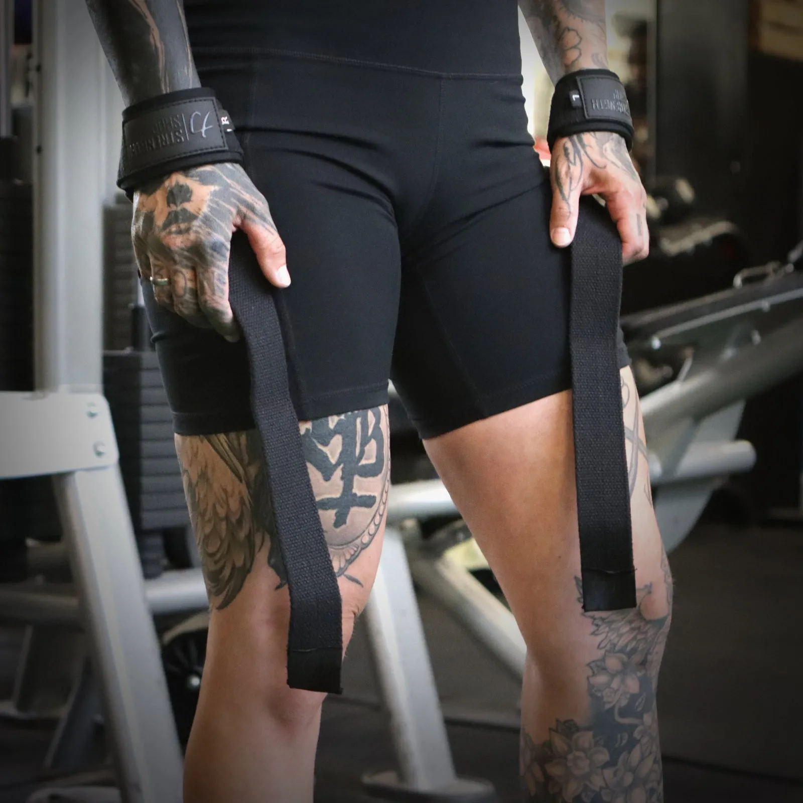 Stealth Black PRO Lifting Straps, 50cm or 65cm