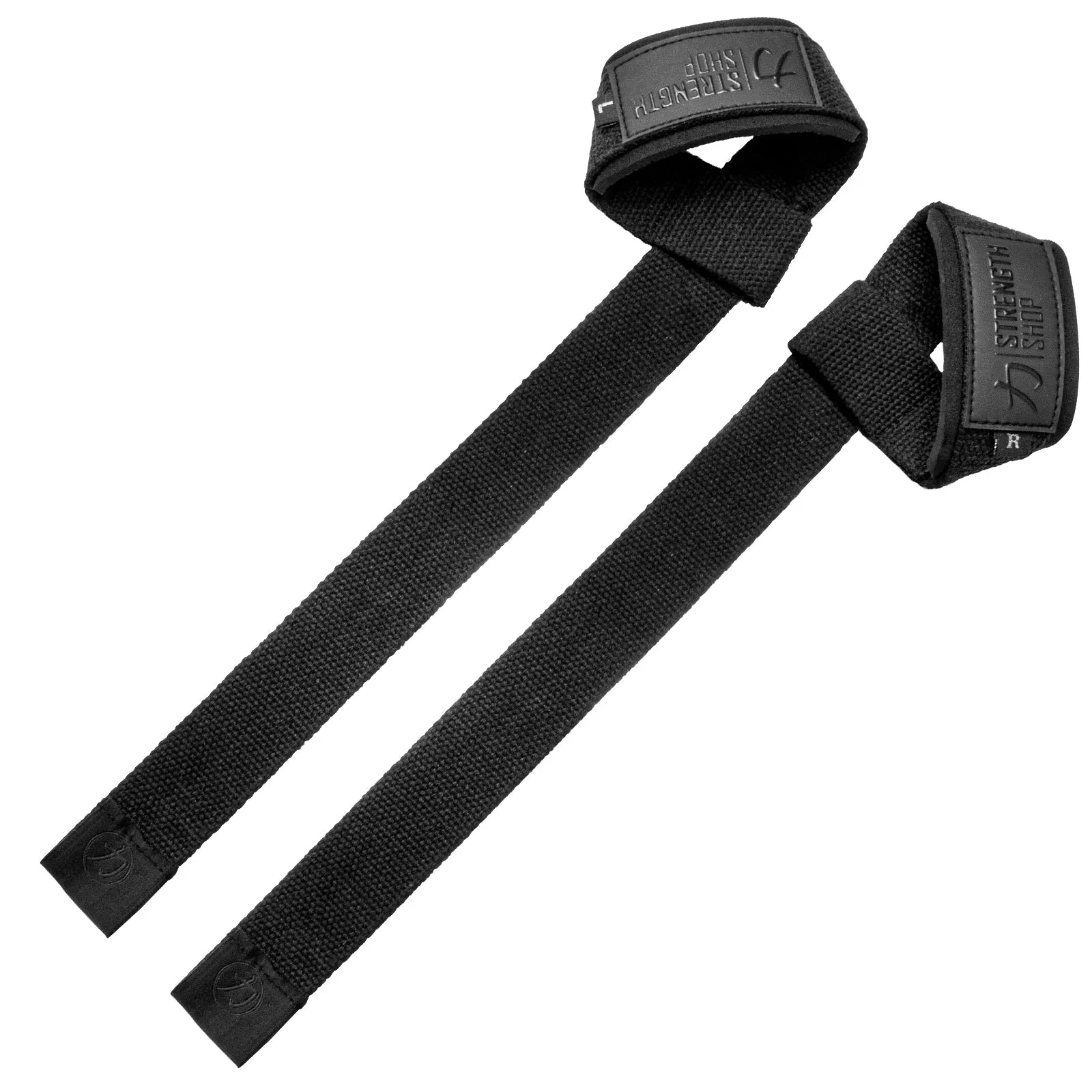 Stealth Black PRO Lifting Straps, 50cm or 65cm