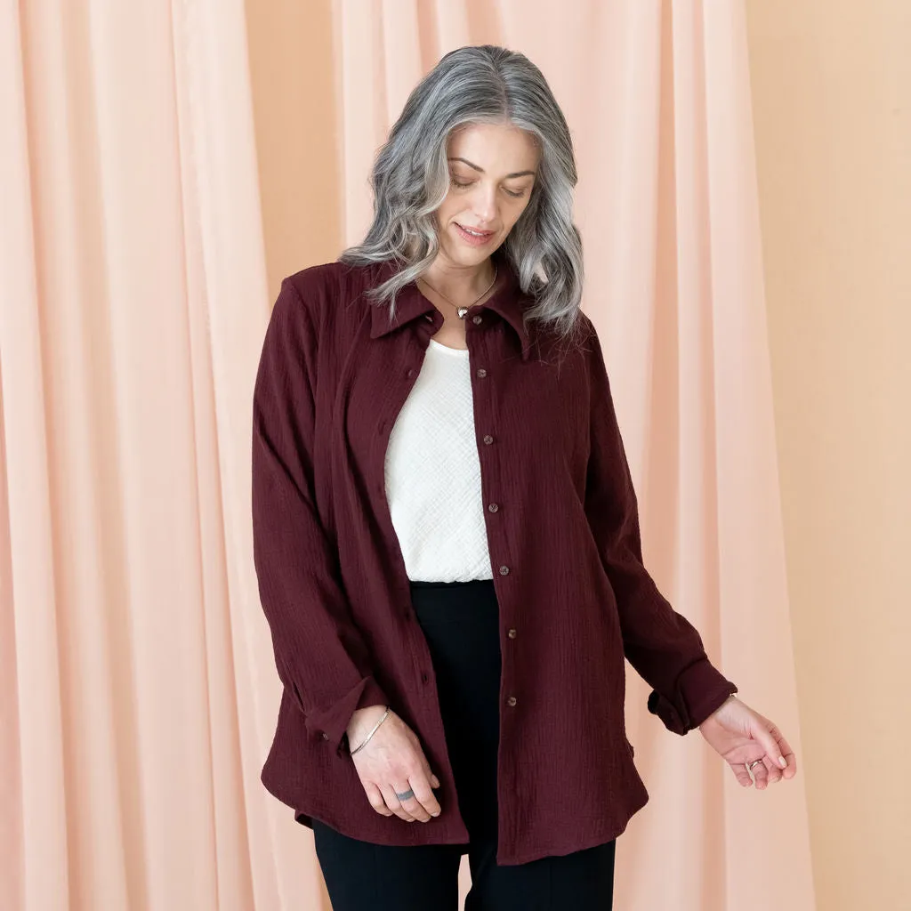 The Airy Gauze Button-Up