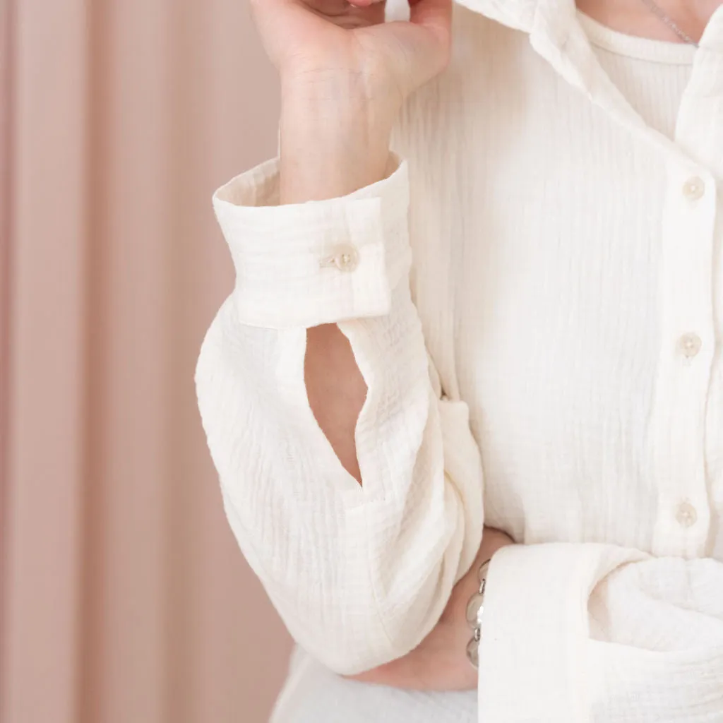 The Airy Gauze Button-Up