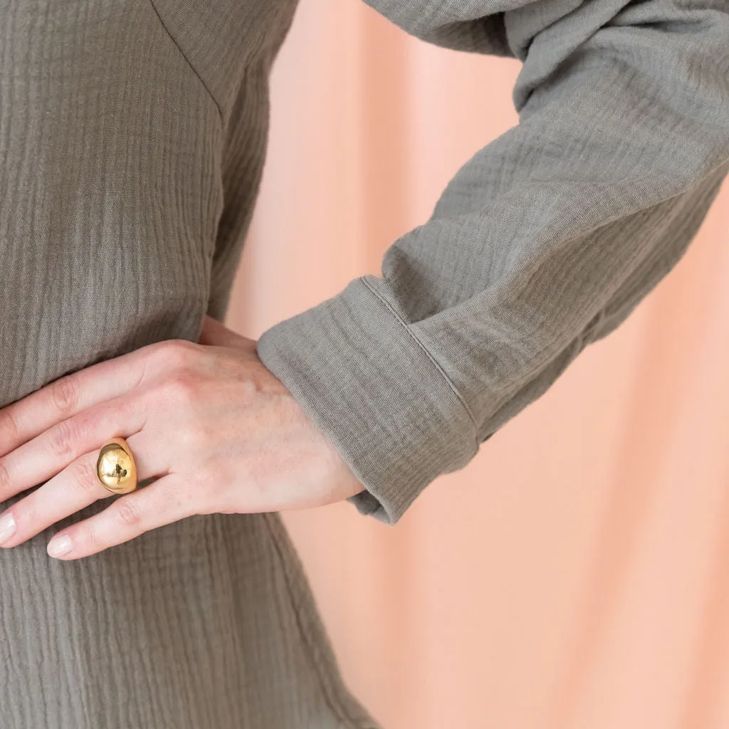 The Airy Gauze Button-Up