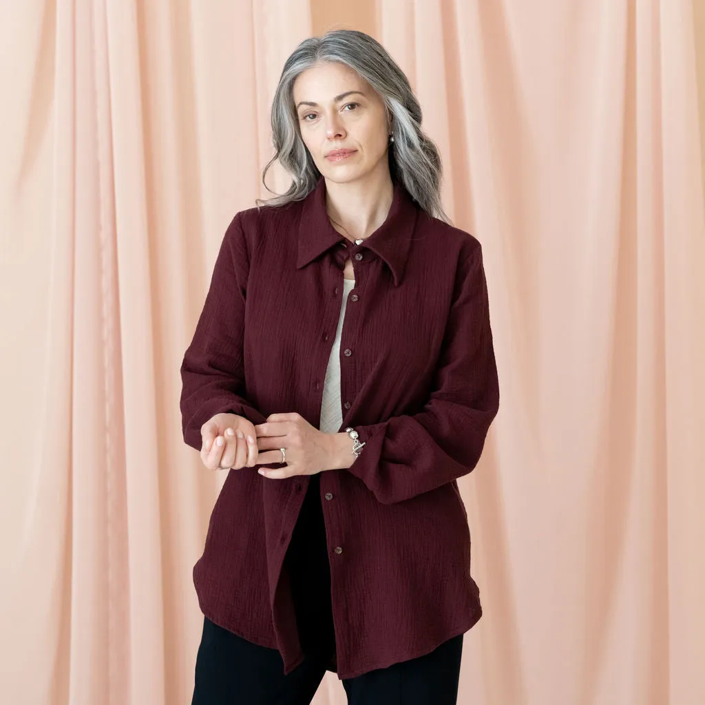 The Airy Gauze Button-Up