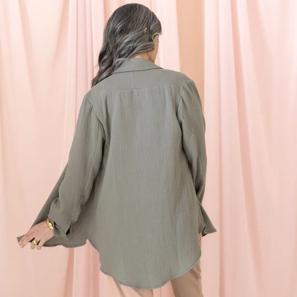 The Airy Gauze Button-Up