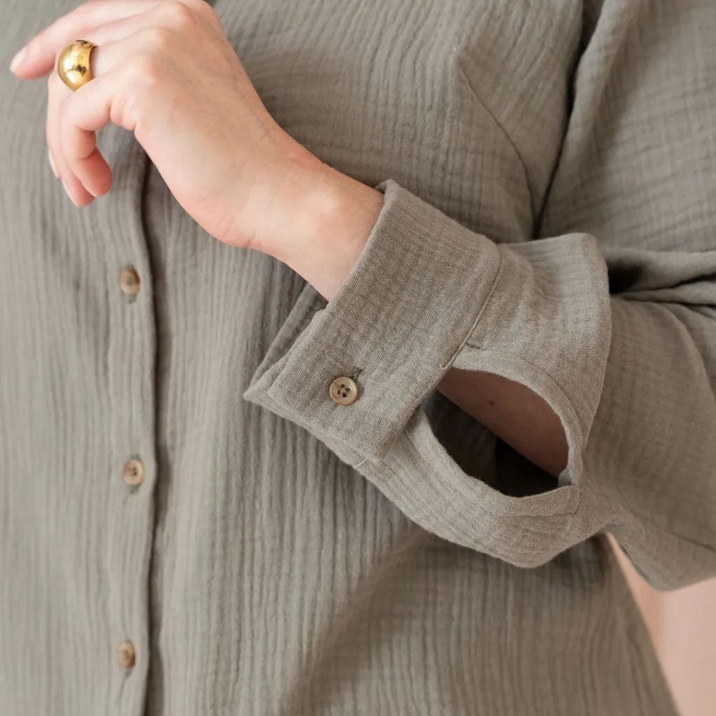 The Airy Gauze Button-Up