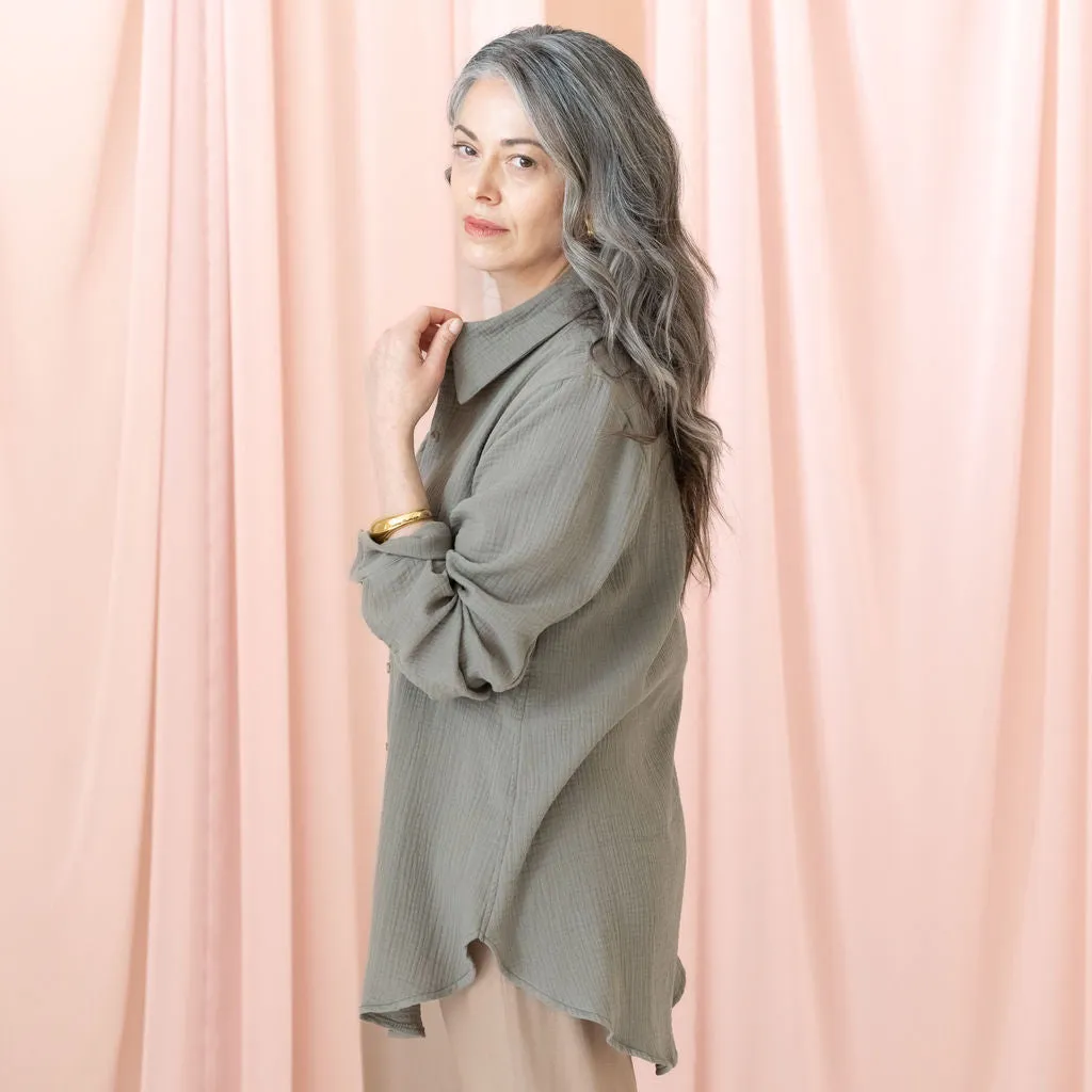 The Airy Gauze Button-Up