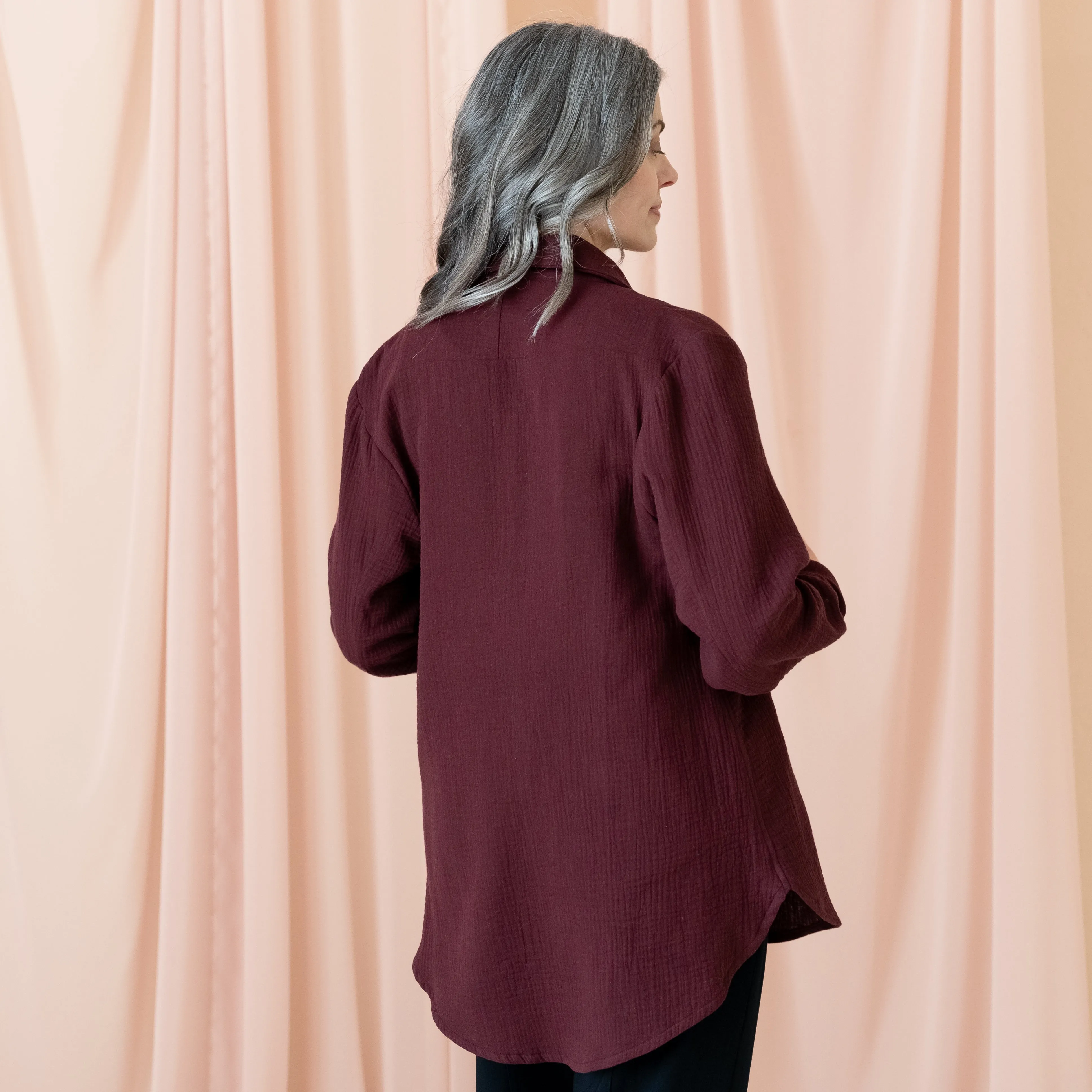 The Airy Gauze Button-Up