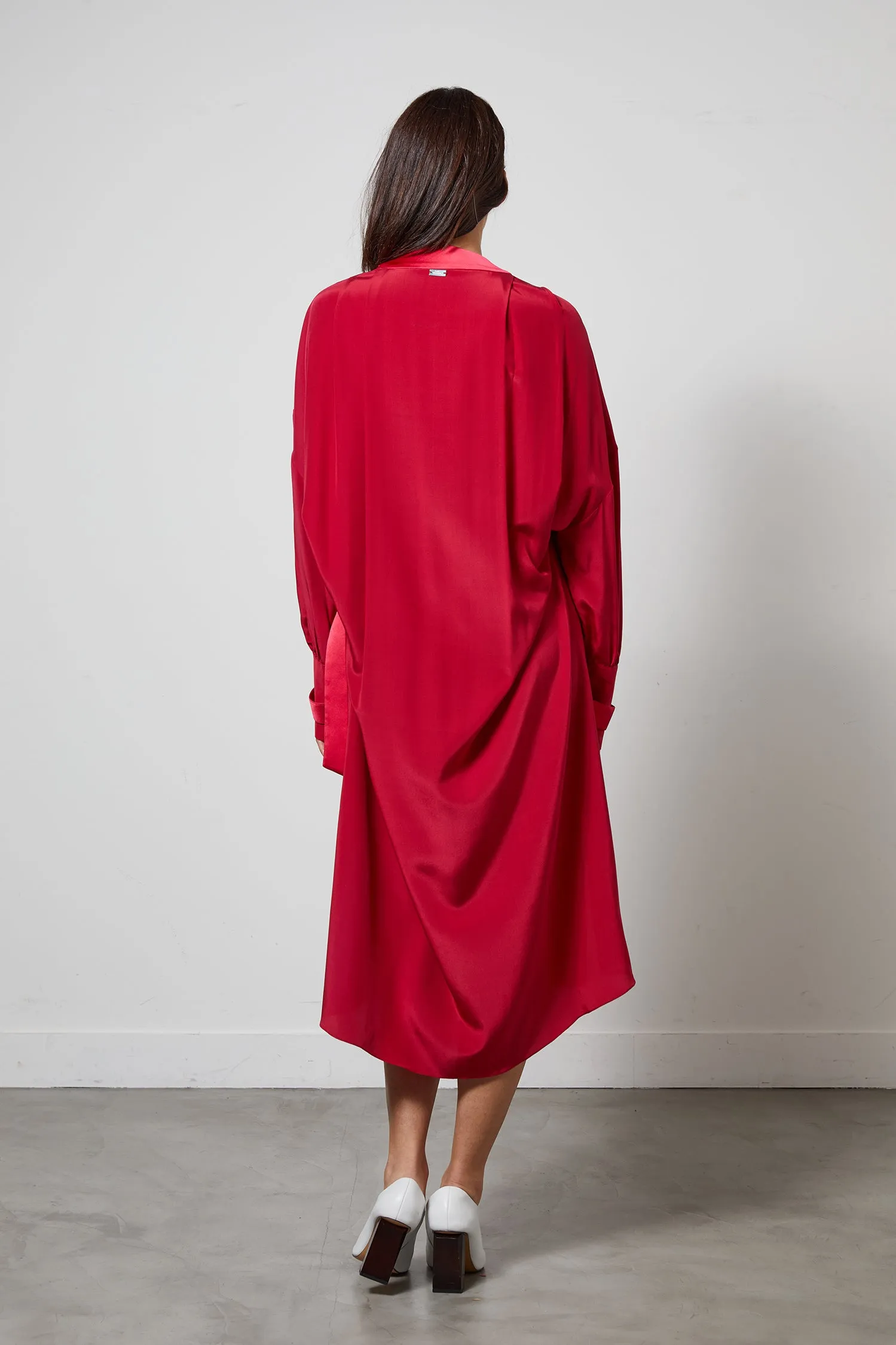 TOUCAN fushia - silk airy bathrobe