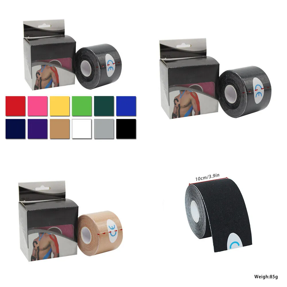 US 2-4 Pcs Cotton Elastic Kinesiology Therapeutic Athletic Latex Free Sport Tape
