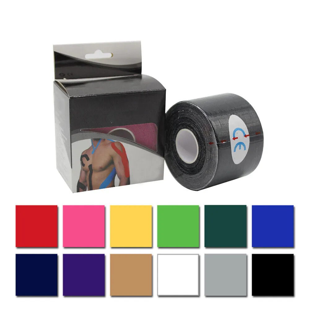 US 2-4 Pcs Cotton Elastic Kinesiology Therapeutic Athletic Latex Free Sport Tape