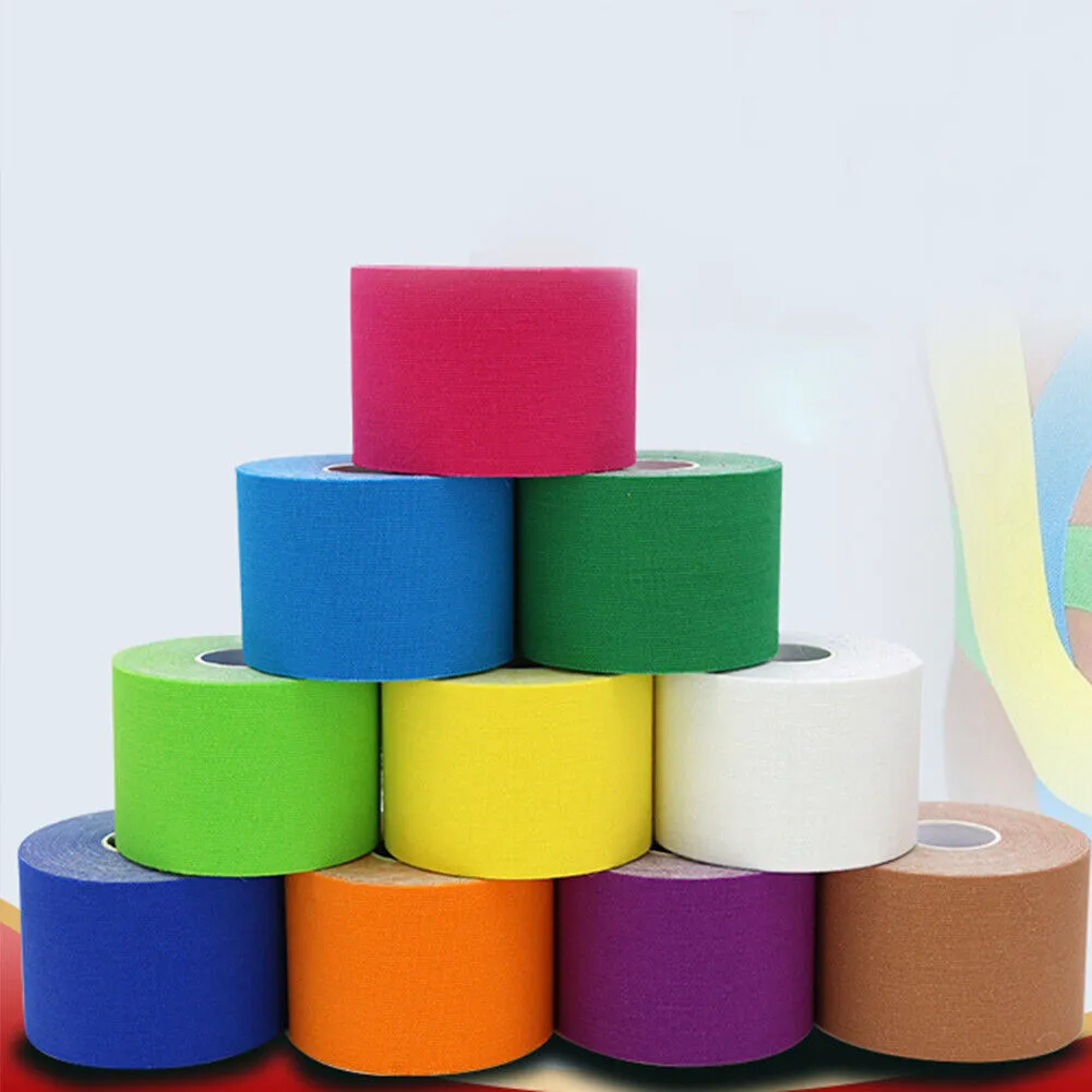 US 2-4 Pcs Cotton Elastic Kinesiology Therapeutic Athletic Latex Free Sport Tape