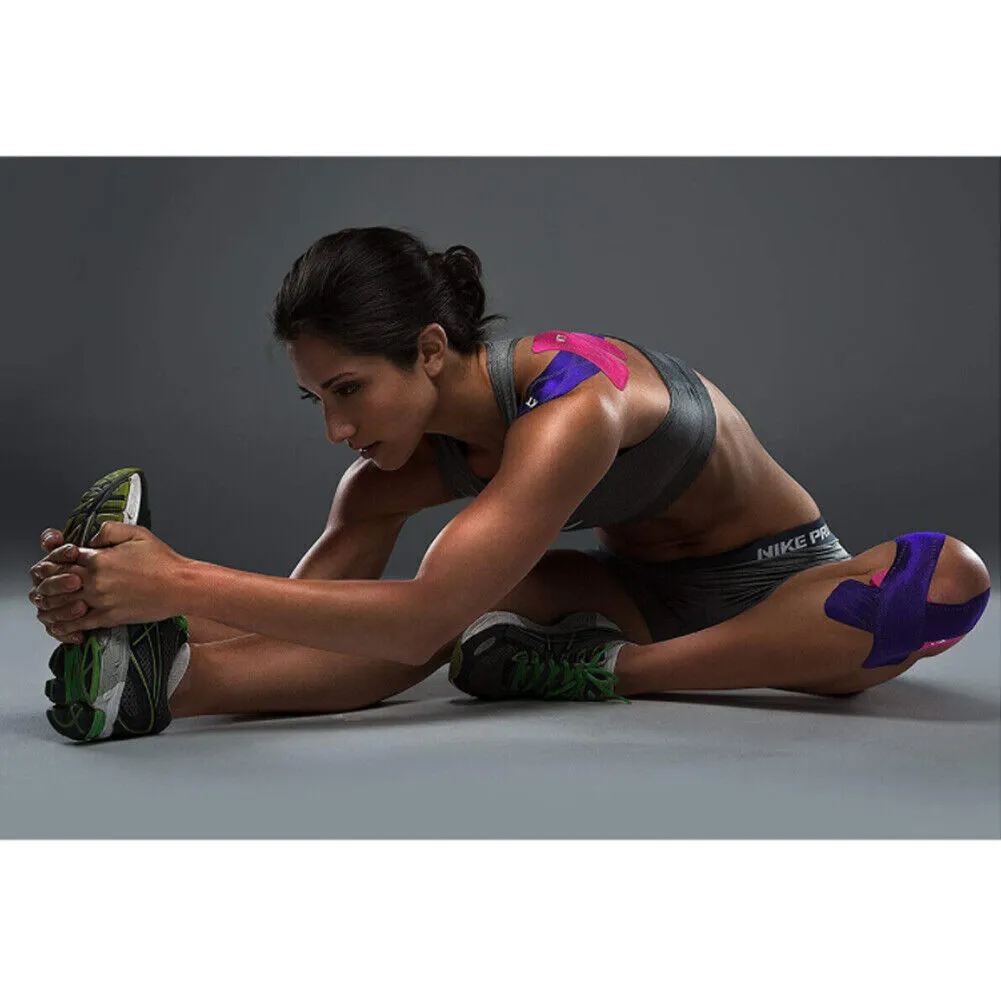 US 2-4 Pcs Cotton Elastic Kinesiology Therapeutic Athletic Latex Free Sport Tape