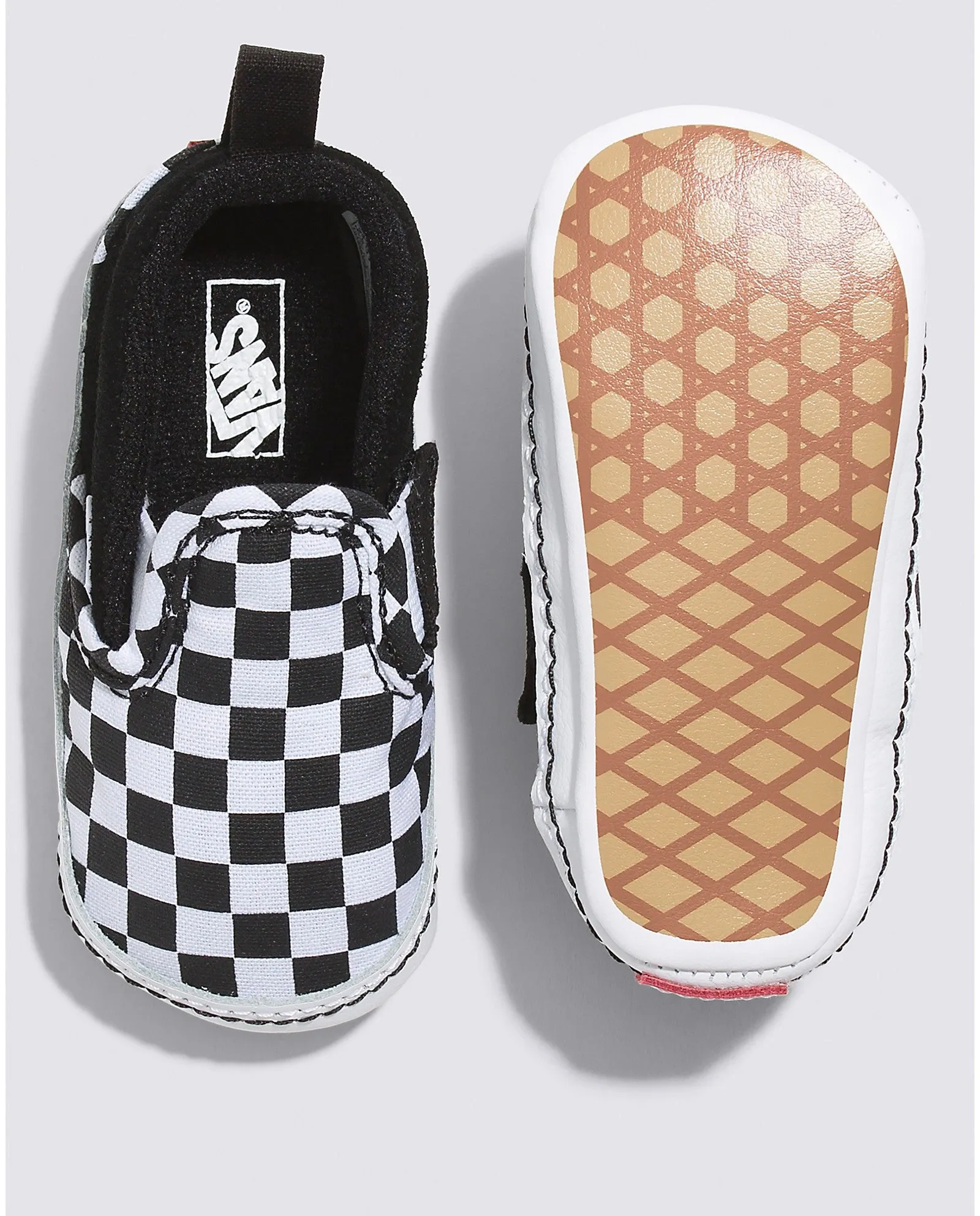 Vans Slip-On V Crib Shoes Checker Black / True White