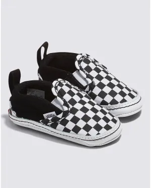 Vans Slip-On V Crib Shoes Checker Black / True White