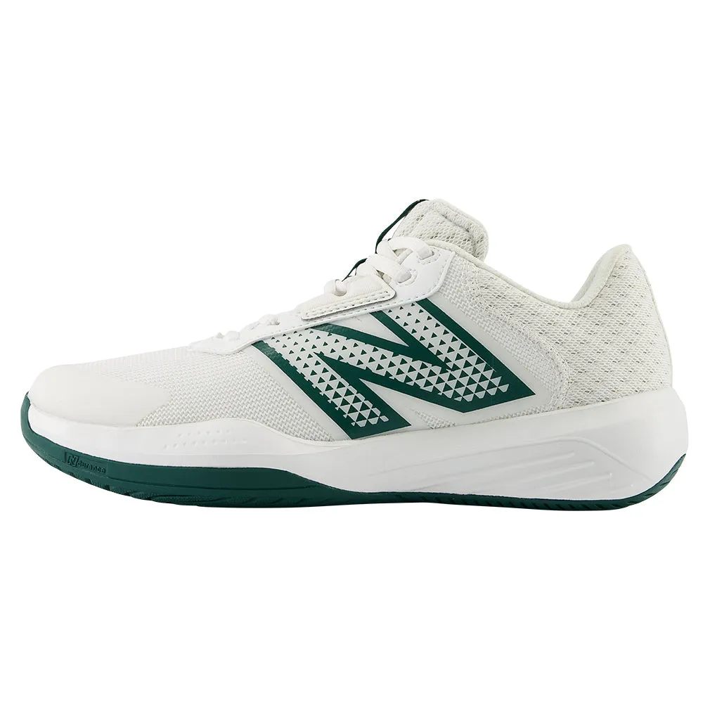 Women`s 696v6 B Width Tennis Shoes White and Marsh Green