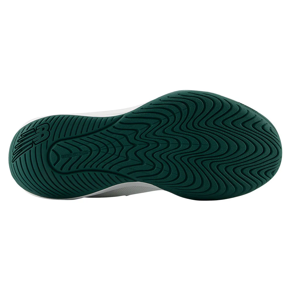 Women`s 696v6 B Width Tennis Shoes White and Marsh Green