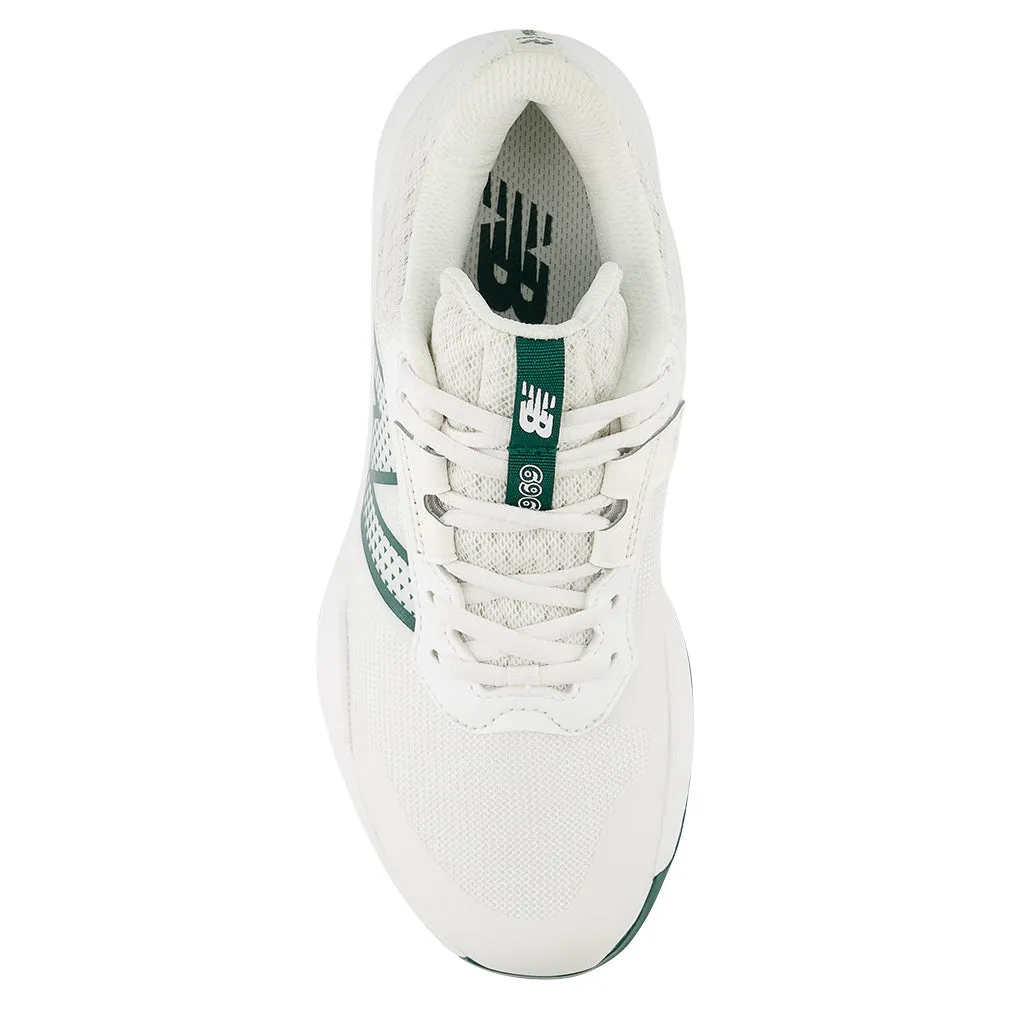 Women`s 696v6 B Width Tennis Shoes White and Marsh Green