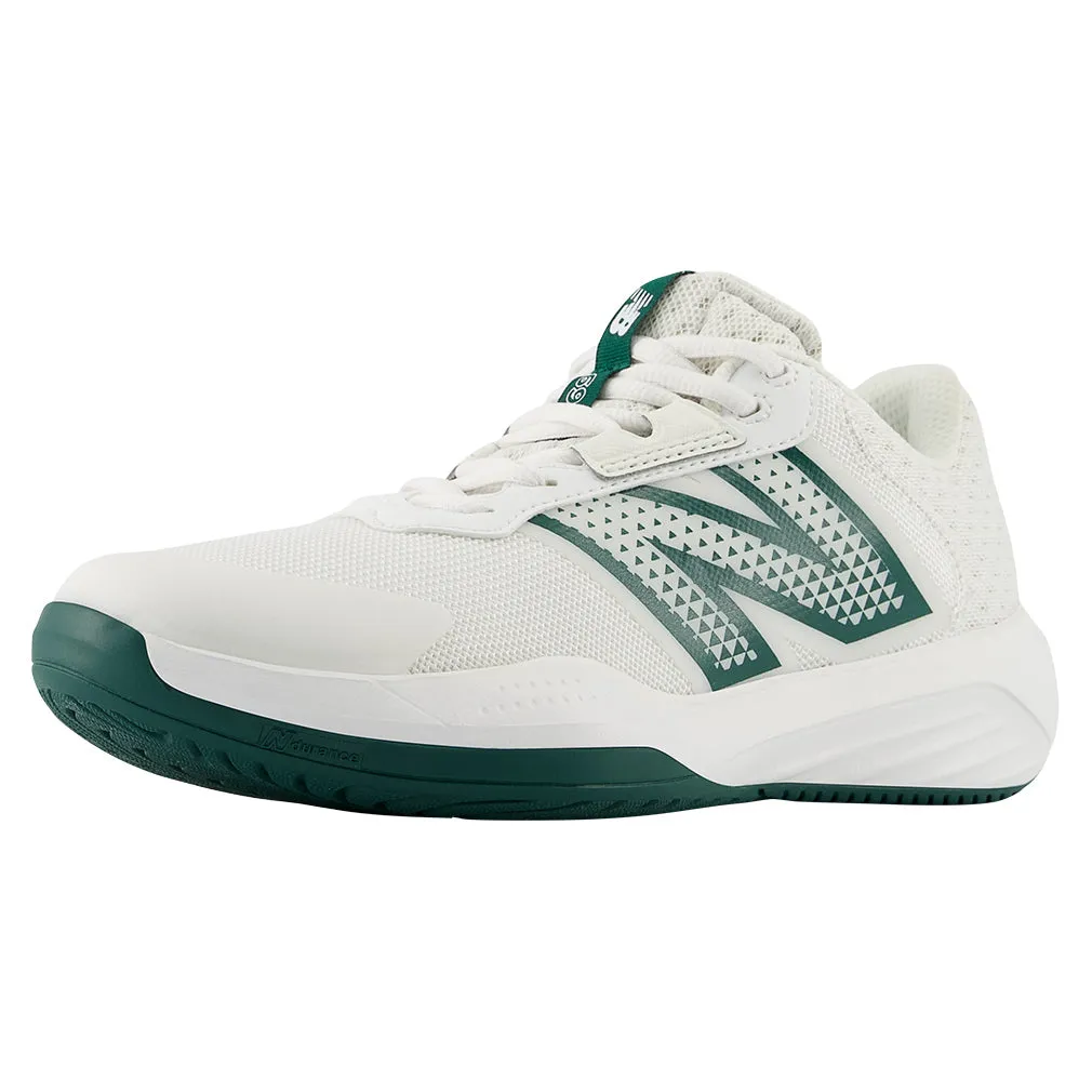 Women`s 696v6 B Width Tennis Shoes White and Marsh Green