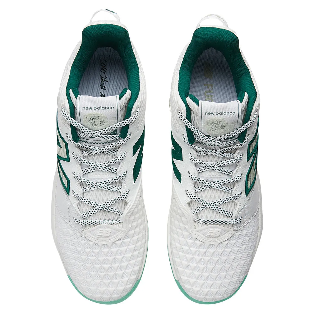 Women`s Coco CG2 B Width Tennis Shoes White and Marsh Green