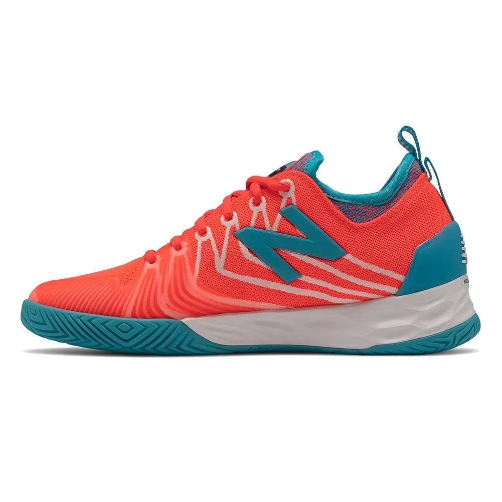 Women's Fresh Foam LAV B Width Tennis Shoes Vivid Coral and Virtual Sky