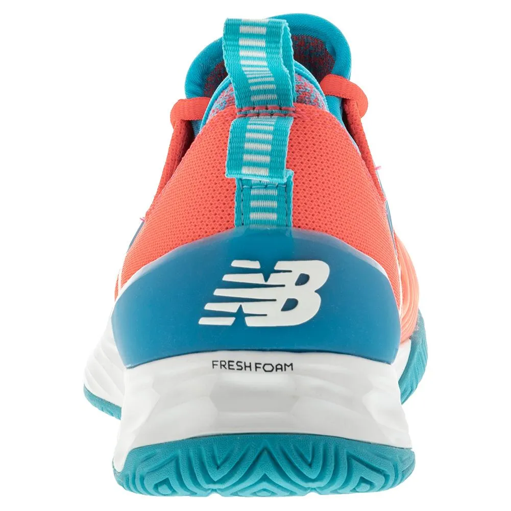 Women's Fresh Foam LAV B Width Tennis Shoes Vivid Coral and Virtual Sky